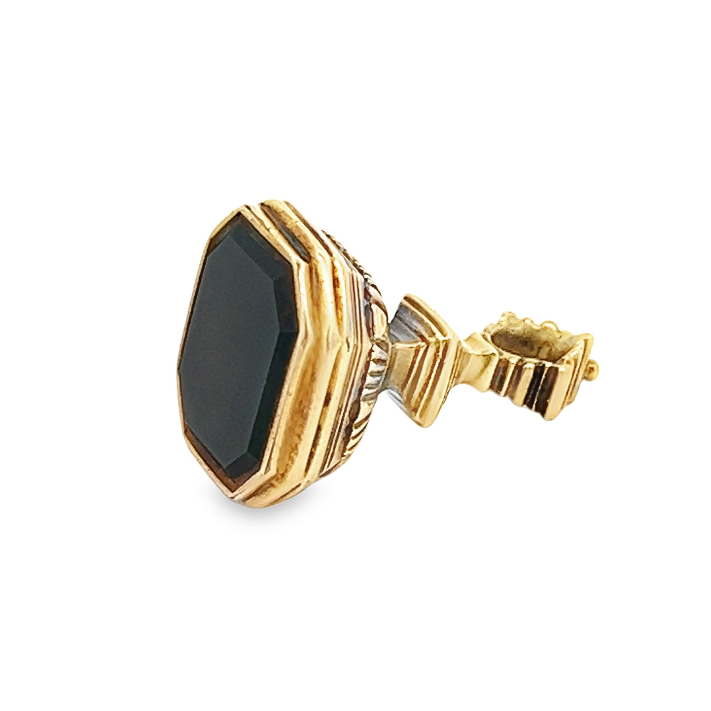 Antique Georgian Bloodstone 15ct Gold Fob / Pendant. English Circa 1830