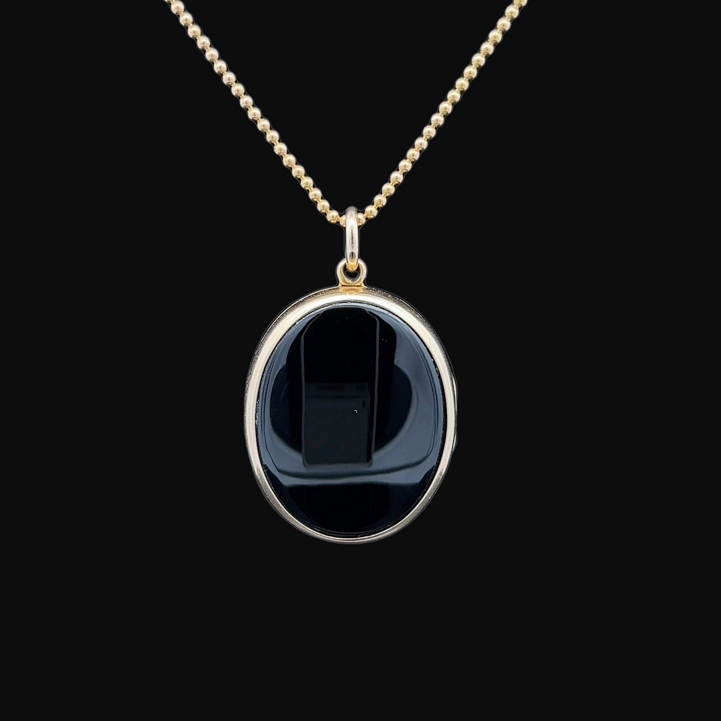Antique Victorian Vauxhall Glass 15ct Gold Mourning Locket