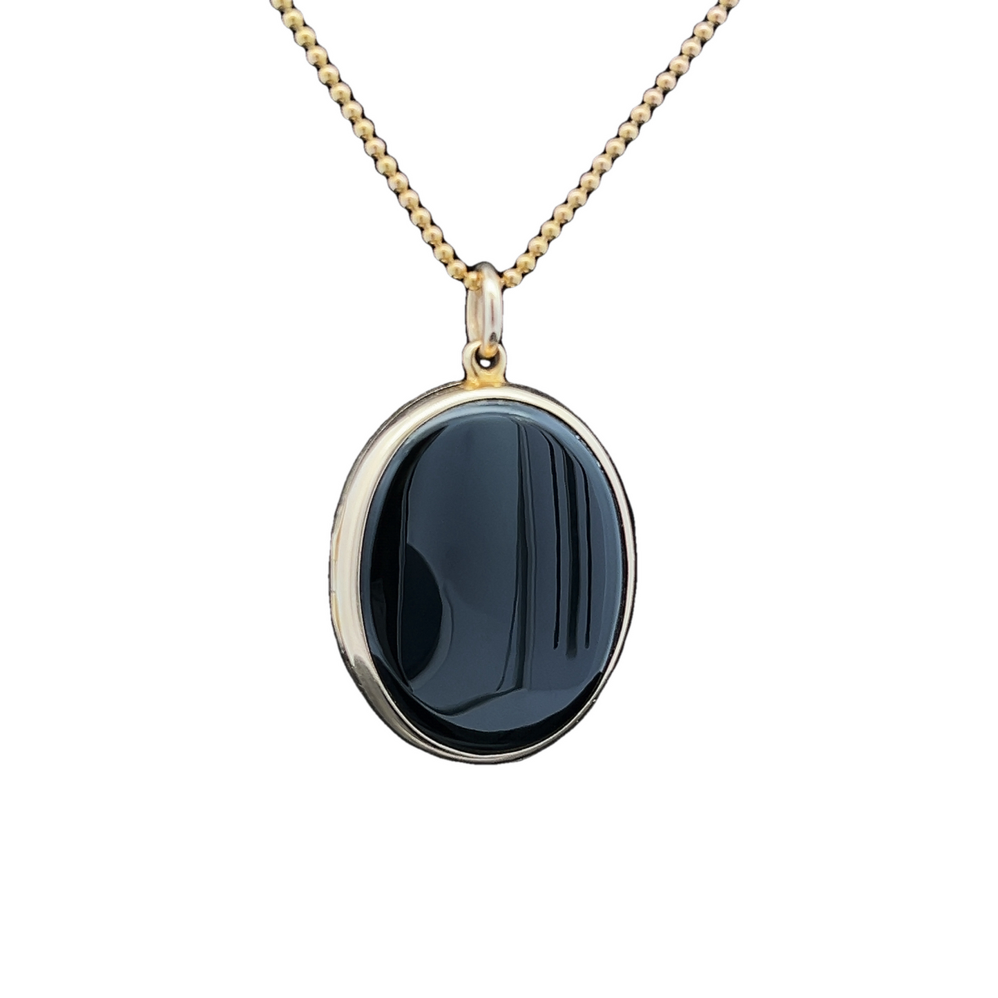 Antique Victorian Vauxhall Glass 15ct Gold Mourning Locket