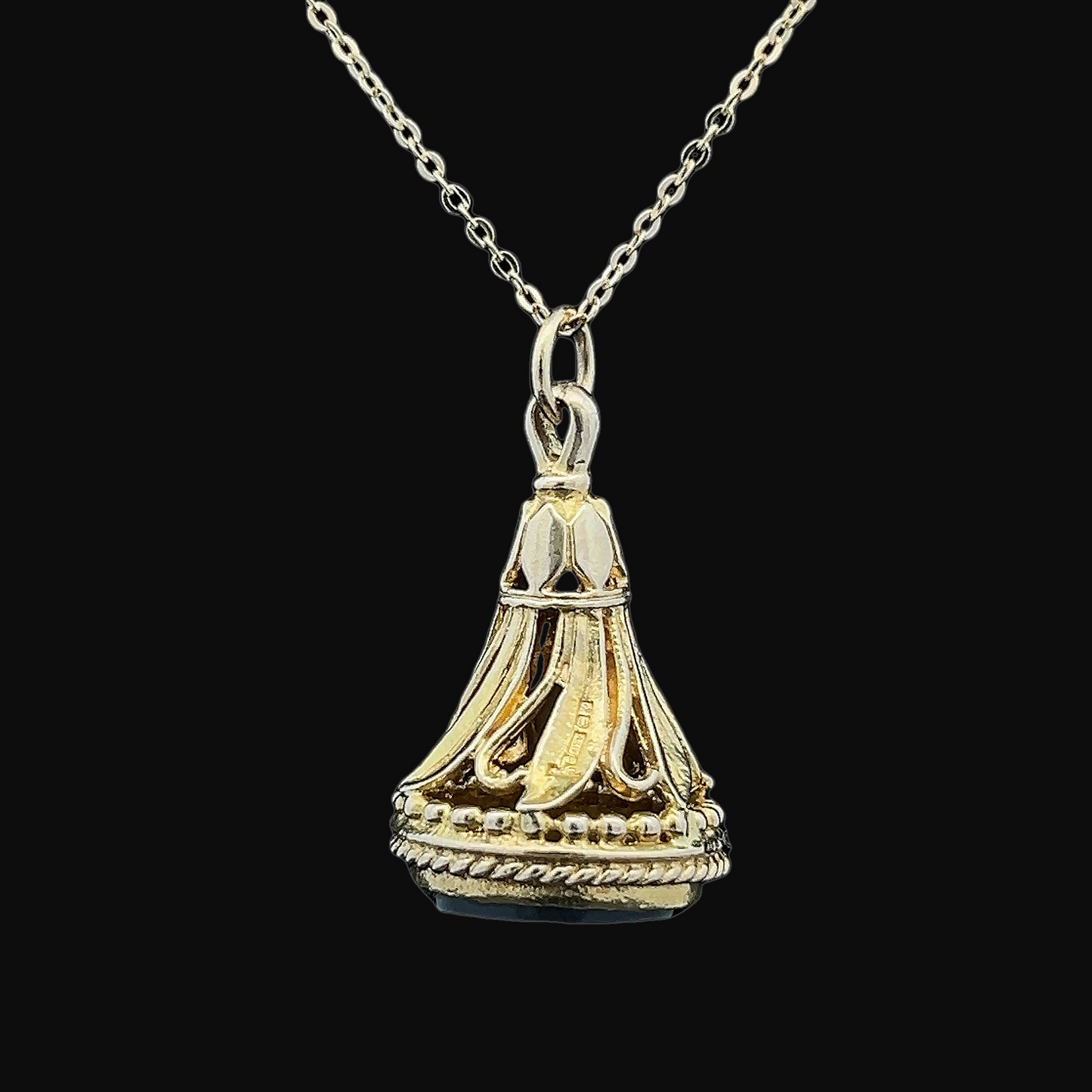 Vintage Georgian Style Onyx 9ct Gold Fob/Pendant