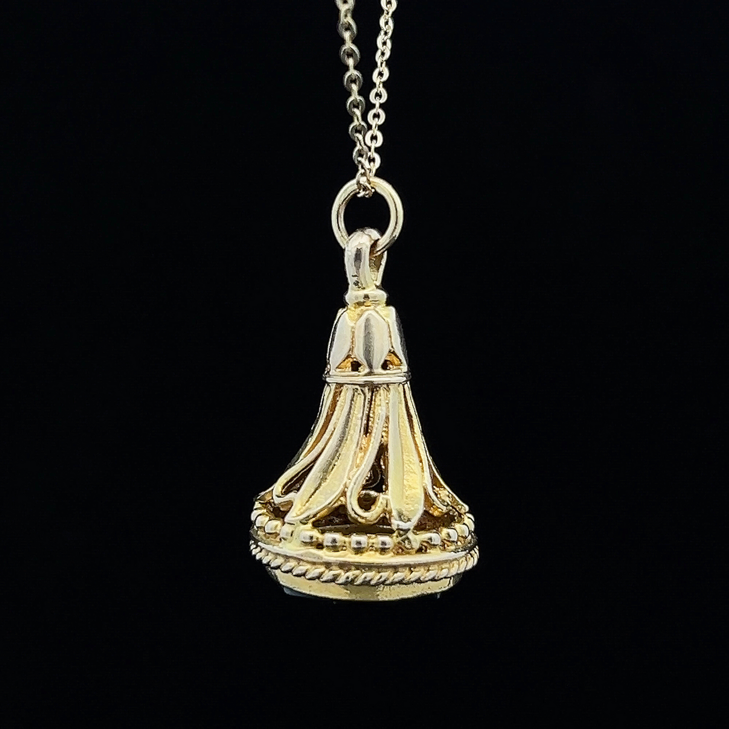Vintage Georgian Style Onyx 9ct Gold Fob/Pendant