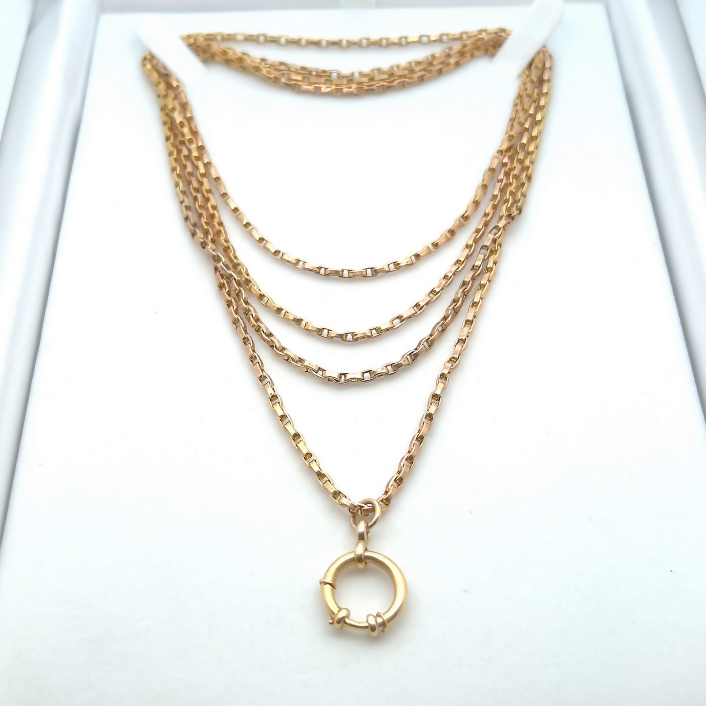 Antique Victorian 9ct Gold Oval Belcher Link Guard Chain