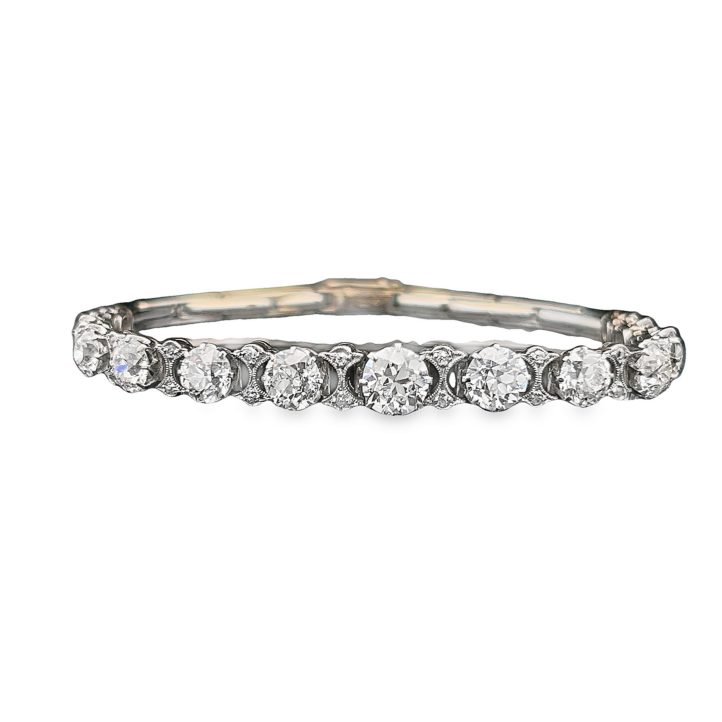 Superb Antique Edwardian Graduated Diamond Line Bracelet