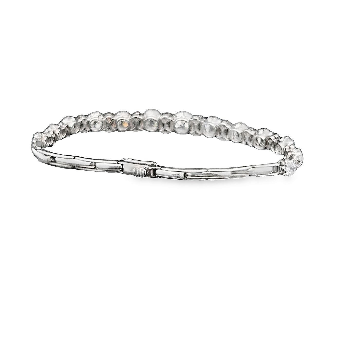 Superb Antique Edwardian Graduated Diamond Line Bracelet