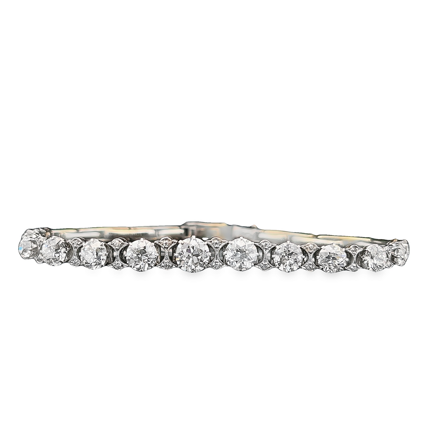 Superb Antique Edwardian Graduated Diamond Line Bracelet