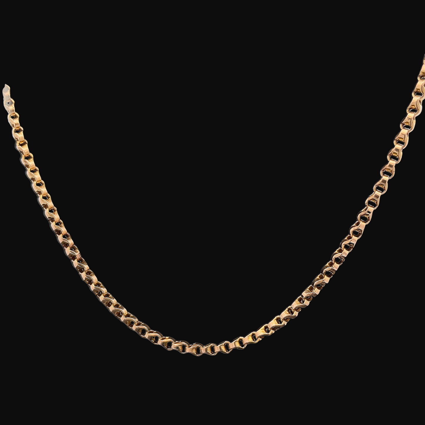 Antique Edwardian 10ct Gold Ornate Link Pendant Chain