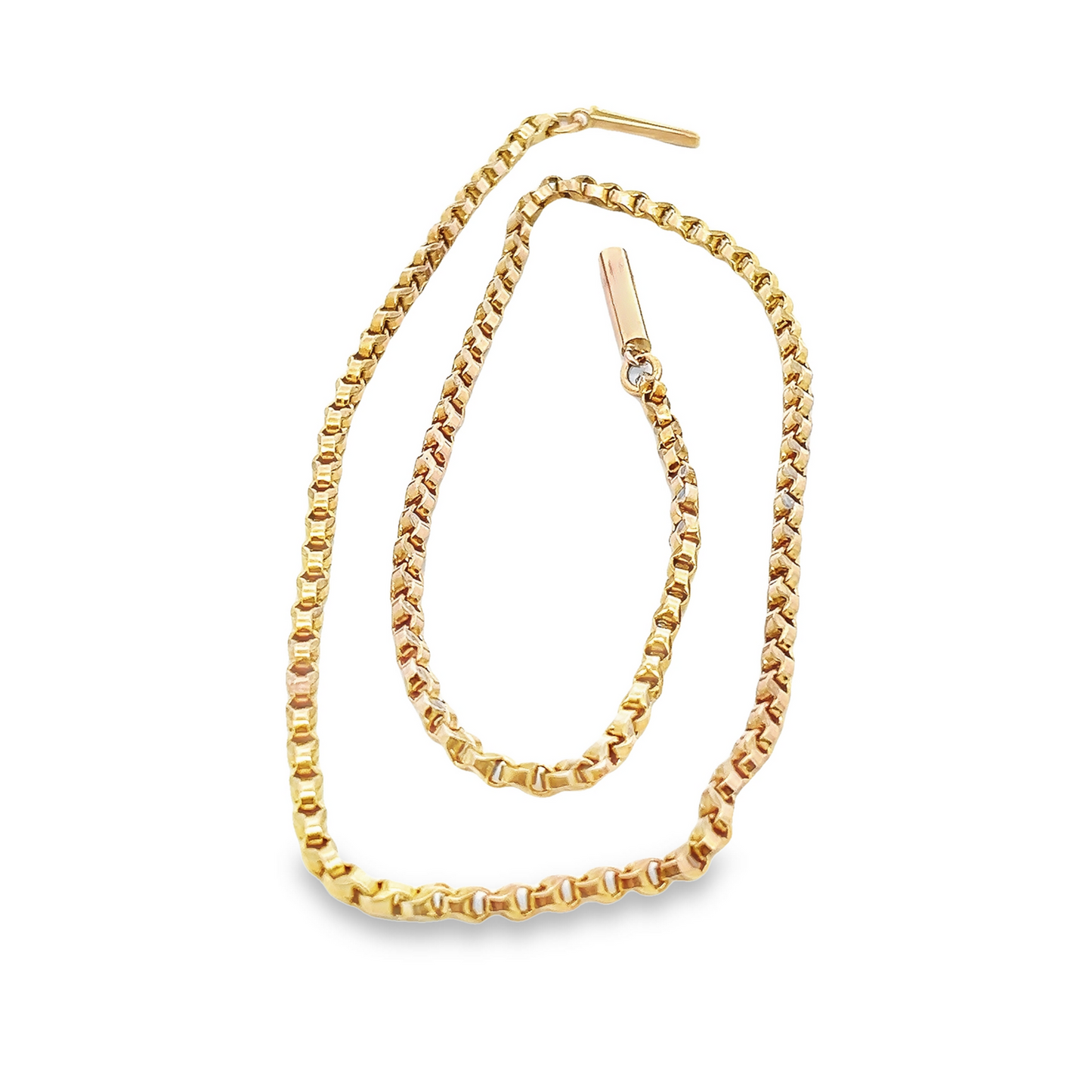 Antique Edwardian 10ct Gold Ornate Link Pendant Chain