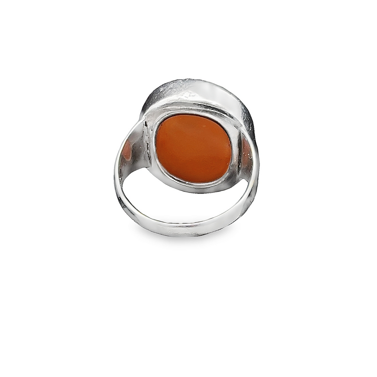 Antique Georgian Carnelian Intaglio/Seal Engraving of Halley and His Comet Sterling Silver Signet Ring