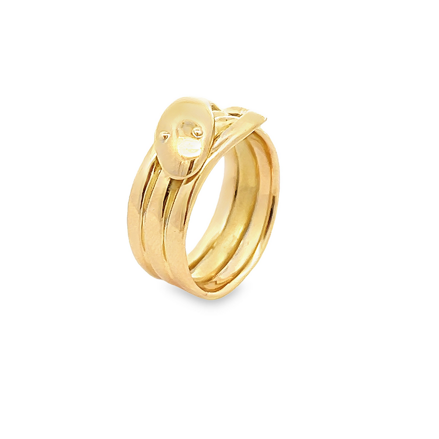 Antique Victorian 18ct Gold Wide Snake Ring