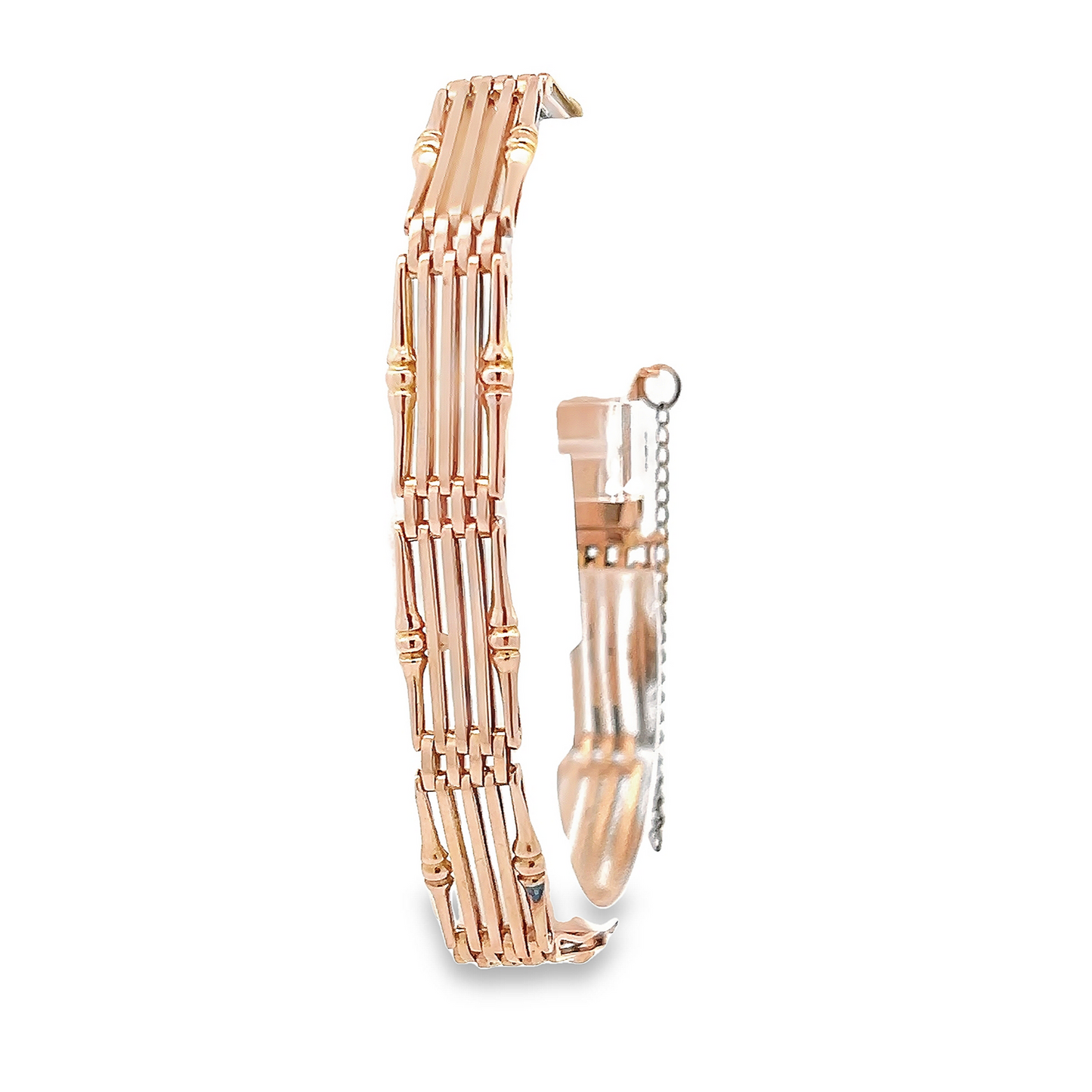 Antique Victorian 9ct Rose Gold Gate Bracelet