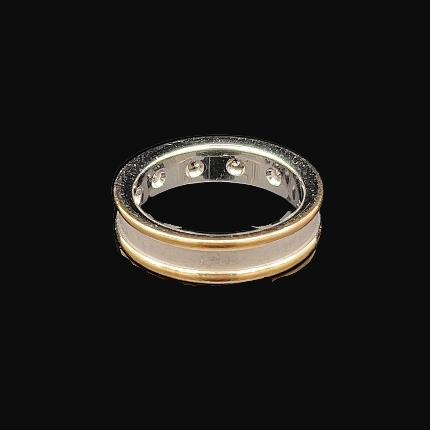 Brown and Newirth Contemporary Design Diamond Set Two Tone 18ct Gold Ring