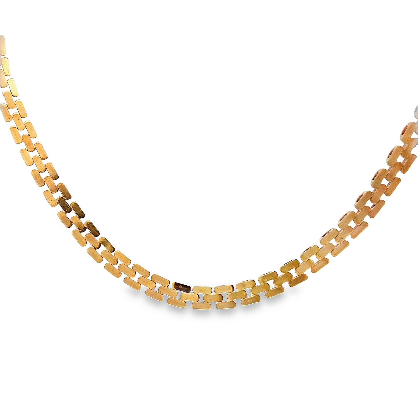 Vintage 9ct Gold Panthere Link Collar Necklace