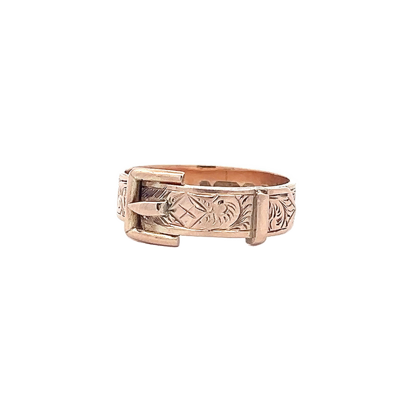 Antique Edwardian 9ct Gold Buckle Ring