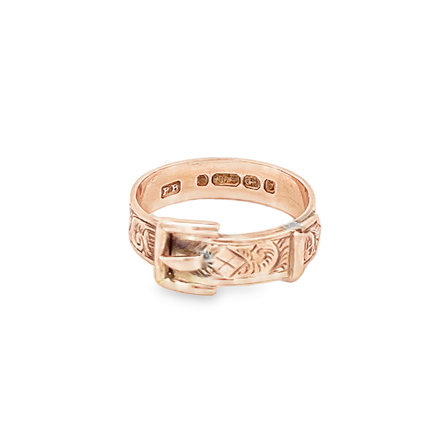 Antique Edwardian 9ct Gold Buckle Ring