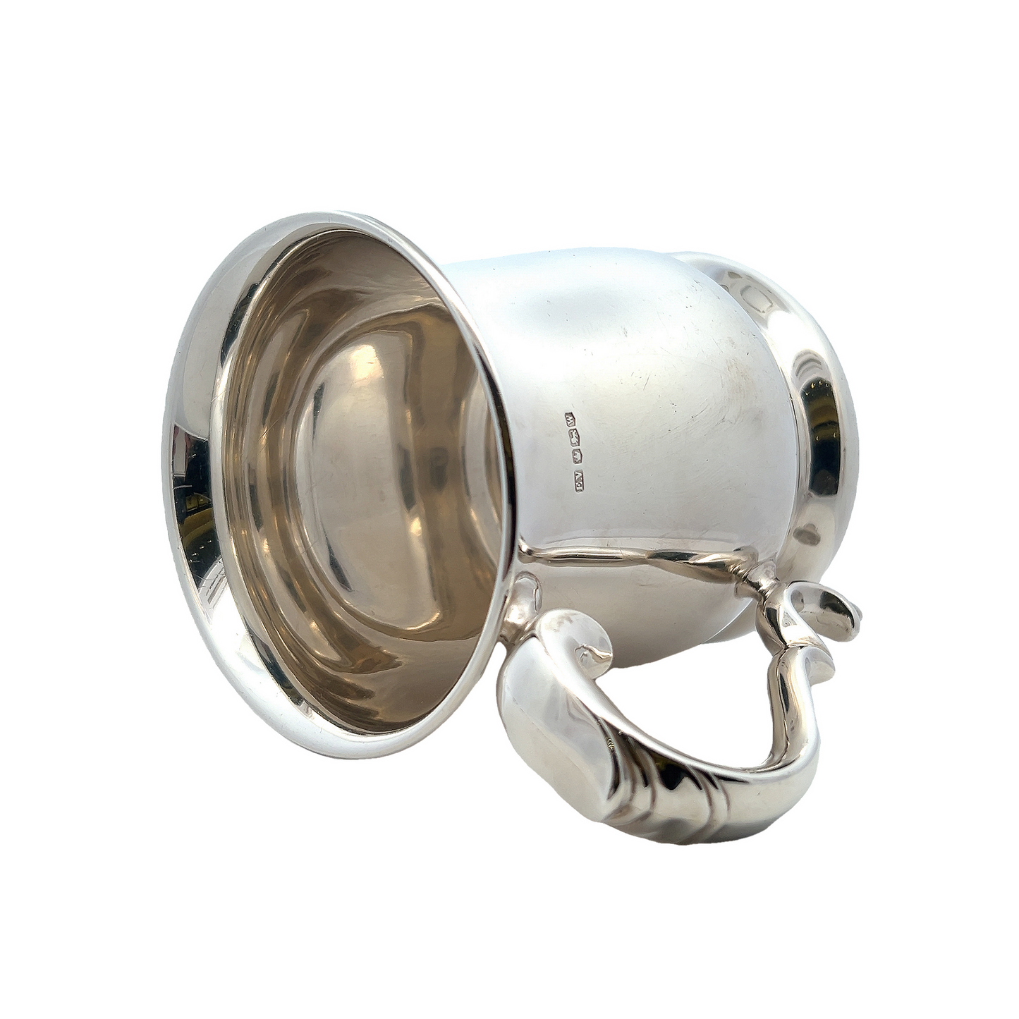 Vintage Art Deco Sterling Silver Pint Tankard Manufactured by Edward Viner