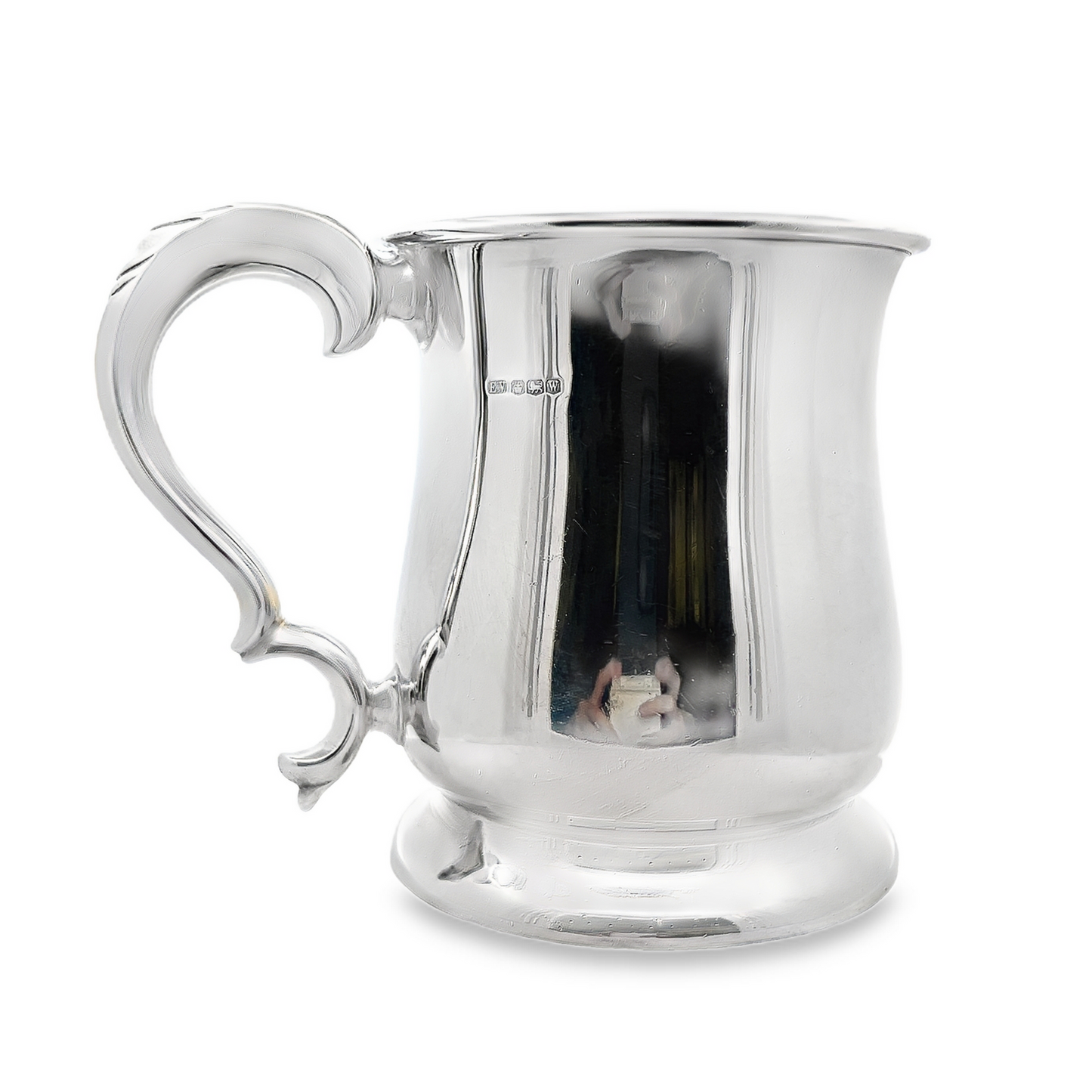 Vintage Art Deco Sterling Silver Pint Tankard Manufactured by Edward Viner