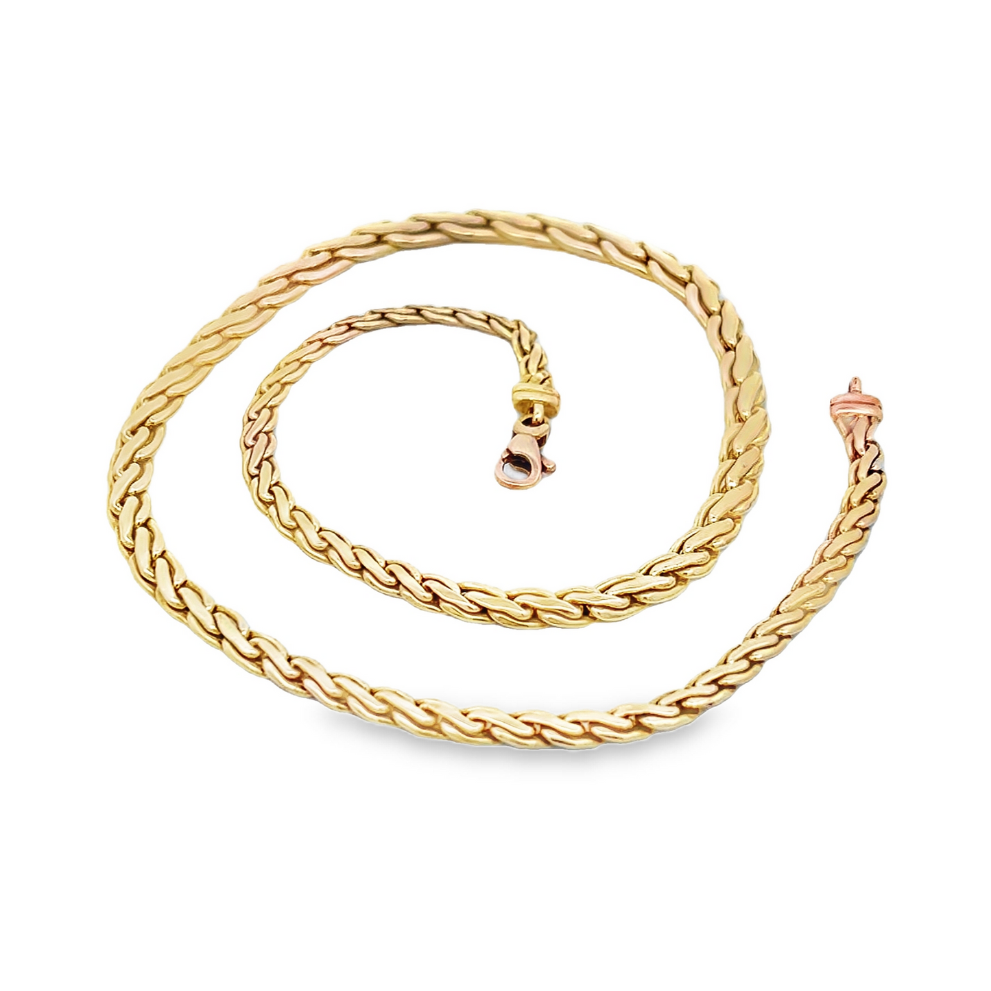 Vintage 9ct Gold Faceted/Tapered Link Collar Necklace
