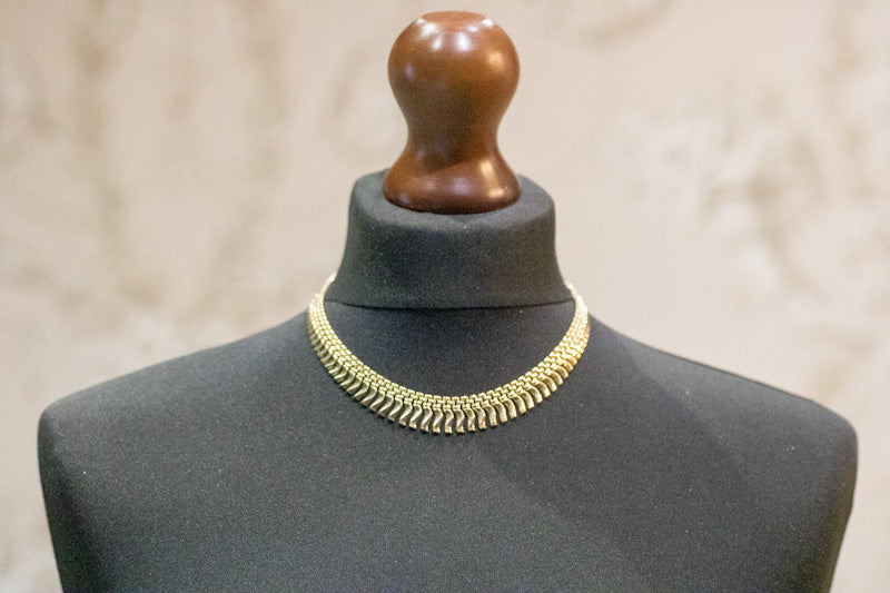 Vintage 9ct Gold Cleopatra or Fringe Collarette. Assayed in 1991.