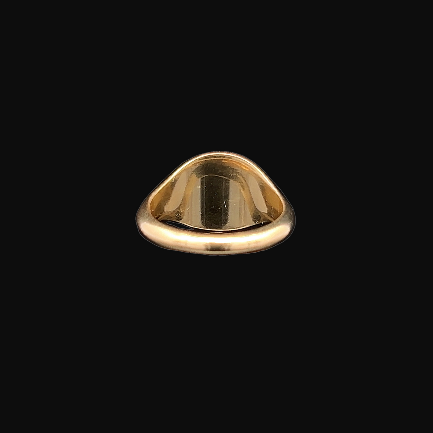 Vintage 18ct Gold Plain Signet Ring Manufactured by Charles Green & Sons