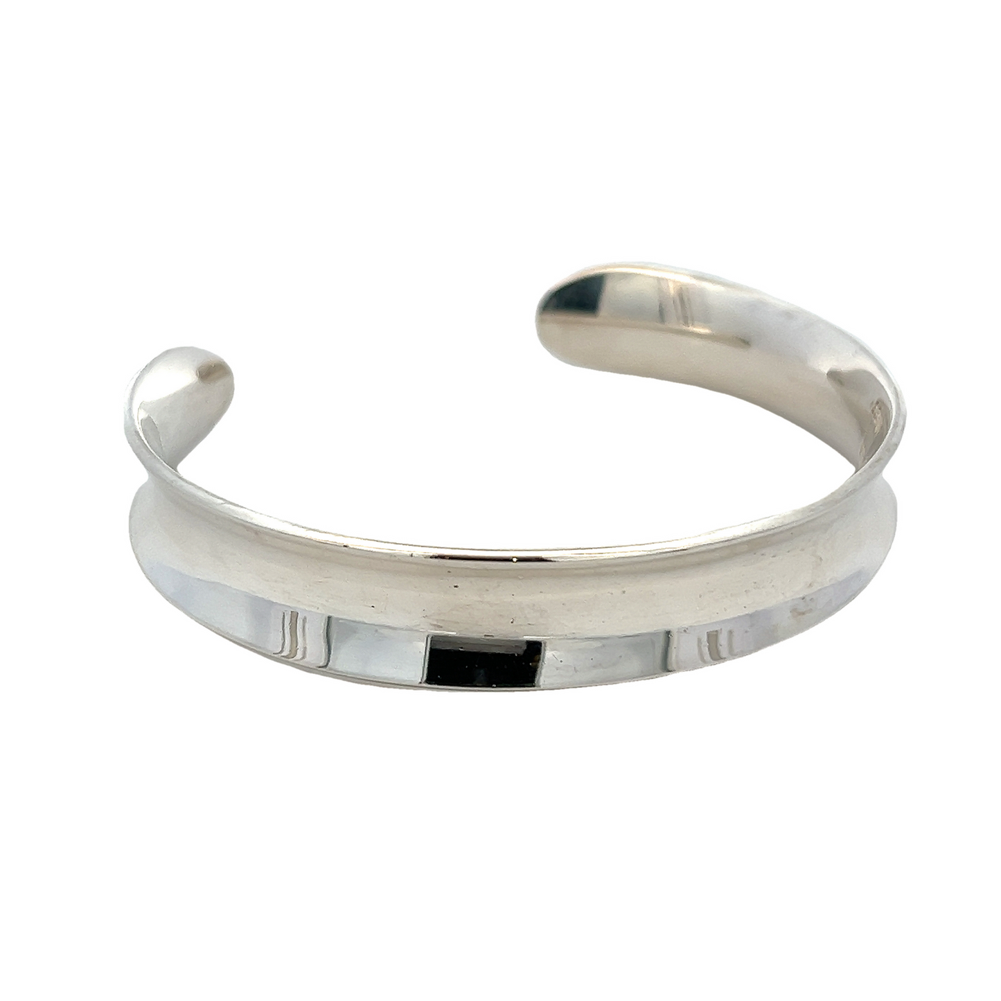 Vintage Ove Wendt for Andreas Mikkelsen Denmark Modernist Sterling Silver Cuff Bangle
