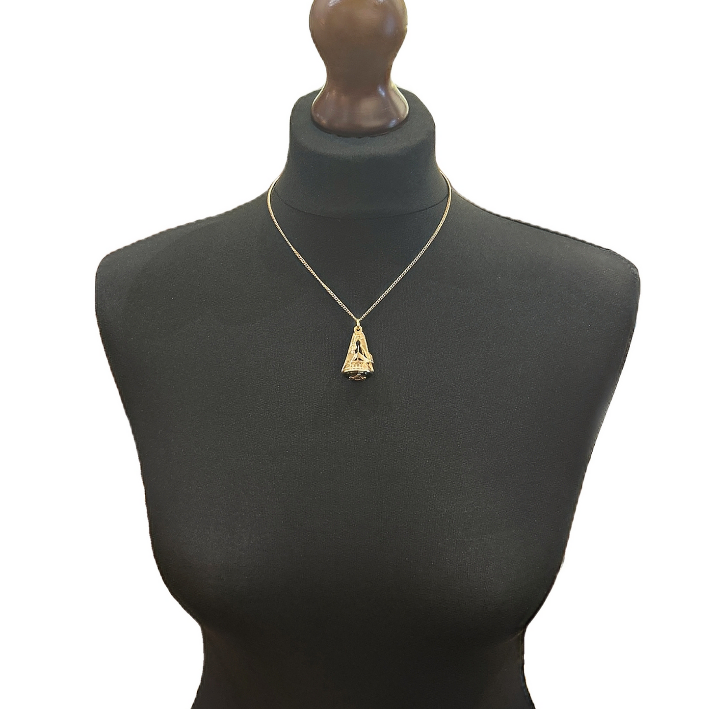 Vintage Onyx 9ct Gold Masonic Symbols Watch Fob