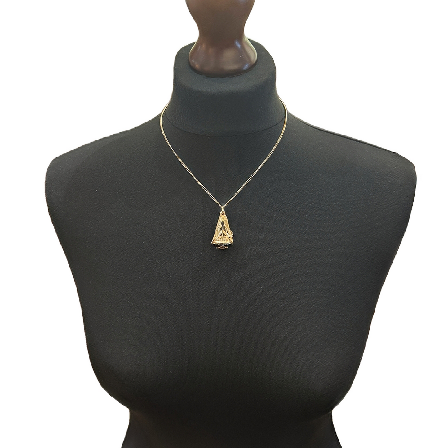 Vintage Onyx 9ct Gold Masonic Symbols Watch Fob