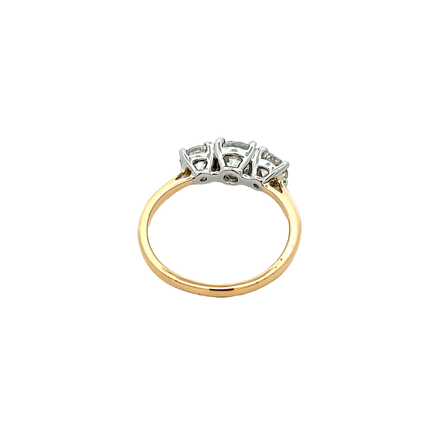 Vintage Diamond Trilogy 18ct Gold & Platinum Ring