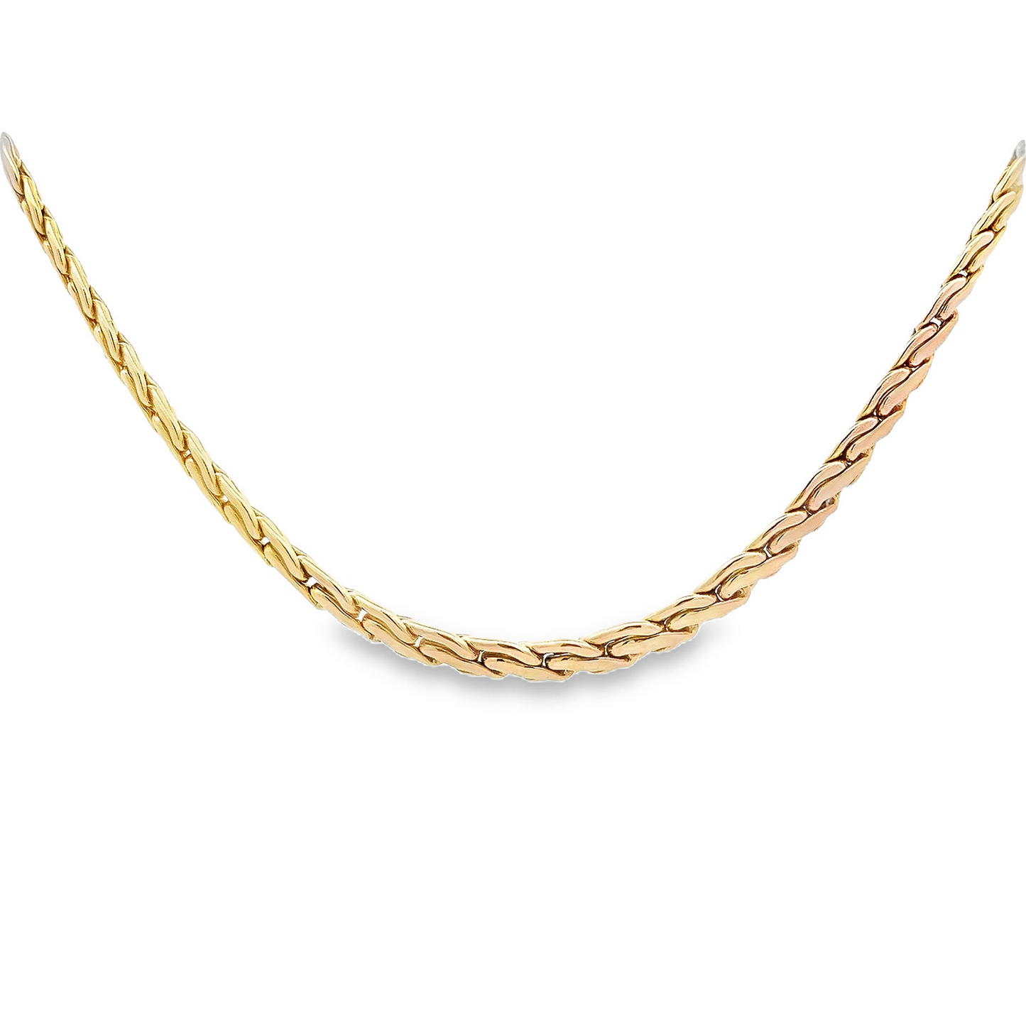Vintage 9ct Gold Faceted/Tapered Link Collar Necklace