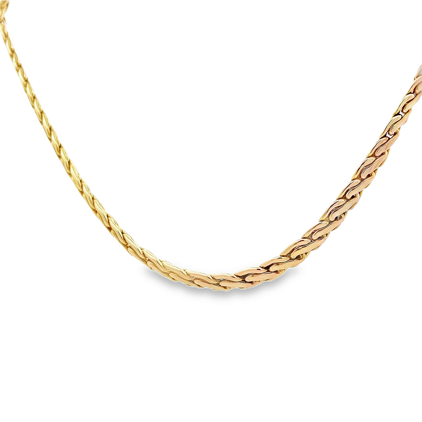 Vintage 9ct Gold Faceted/Tapered Link Collar Necklace