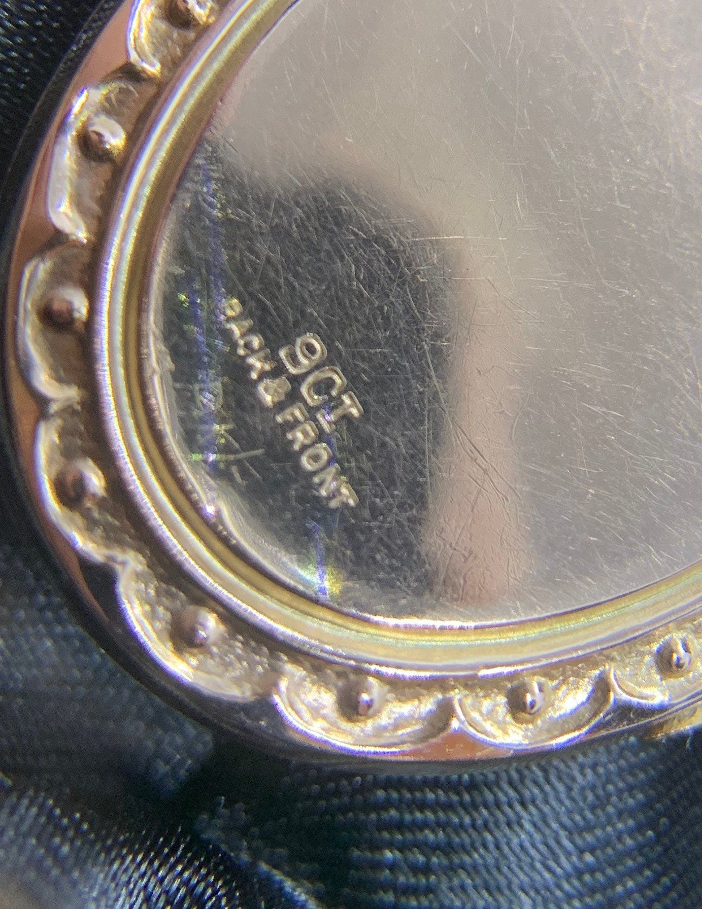 Antique 9ct Rose Gold Diamond Set Locket. 9ct Gold Back & Front. Good Size. 8.1g Original Interior.