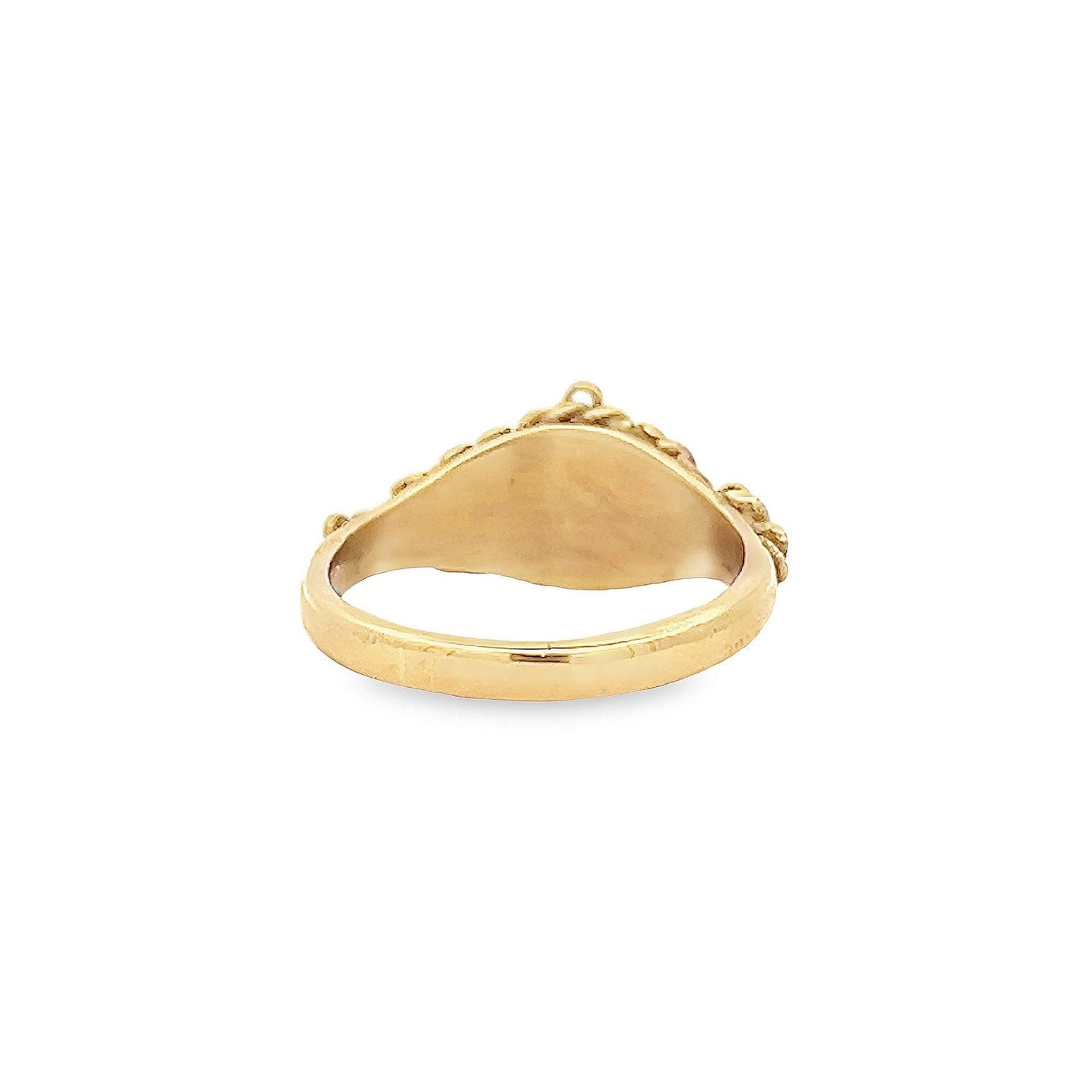 Antique 18ct Gold Anchor and Rope Motif Ring. Victorian Naval Ring. English Circa 1900.