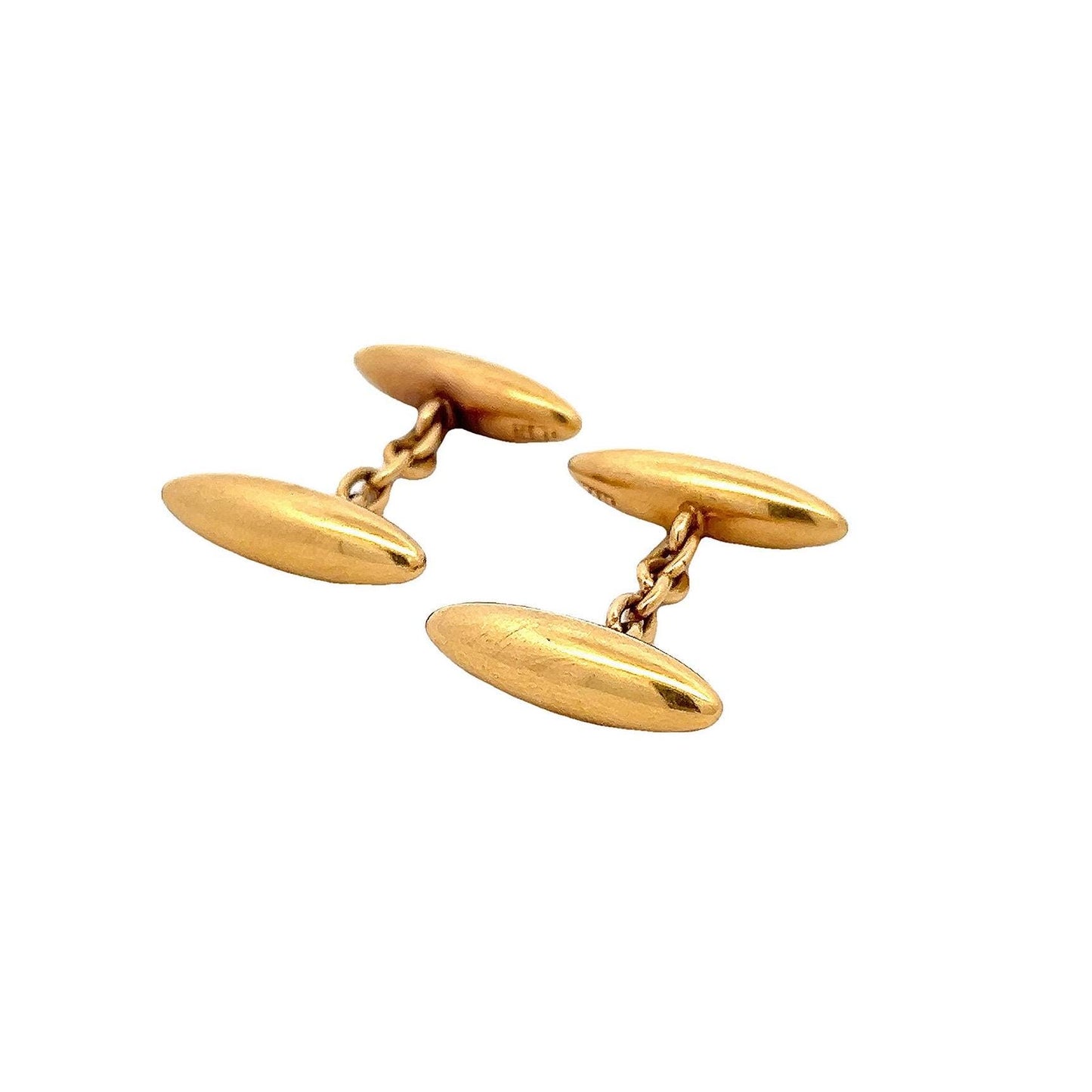 Antique Edwardian 18ct Gold Torpedo Cufflinks. Late Edwardian 18ct Gold Cufflinks. Circa 1920