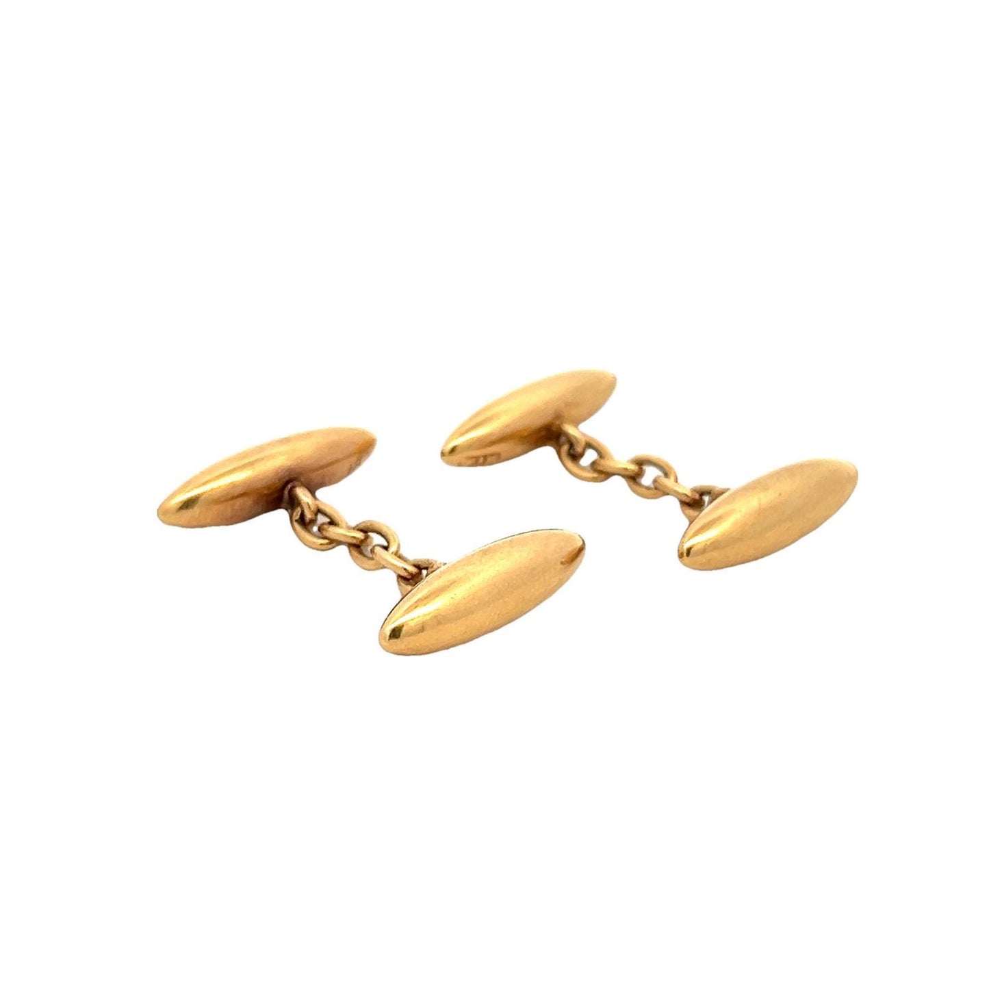 Antique Edwardian 18ct Gold Torpedo Cufflinks. Late Edwardian 18ct Gold Cufflinks. Circa 1920