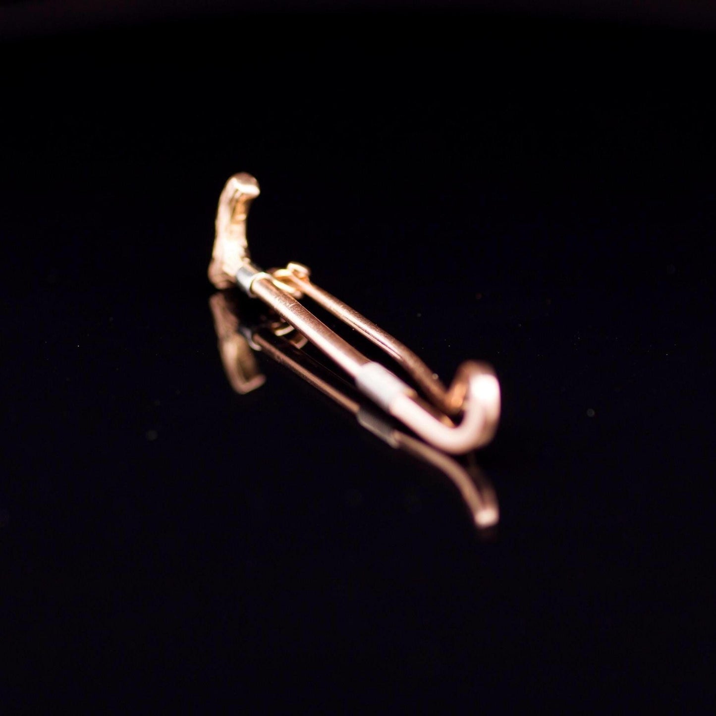 Antique 15ct Gold Bar Brooch / Cravat Pin. English Circa 1910. Riding Crop.