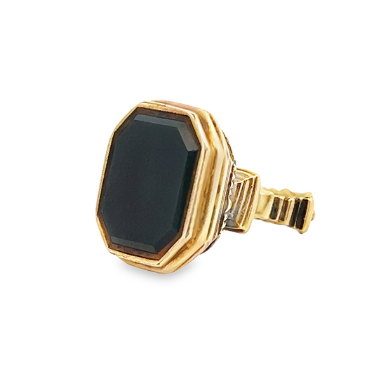 Antique Georgian Bloodstone 15ct Gold Fob / Pendant. English Circa 1830