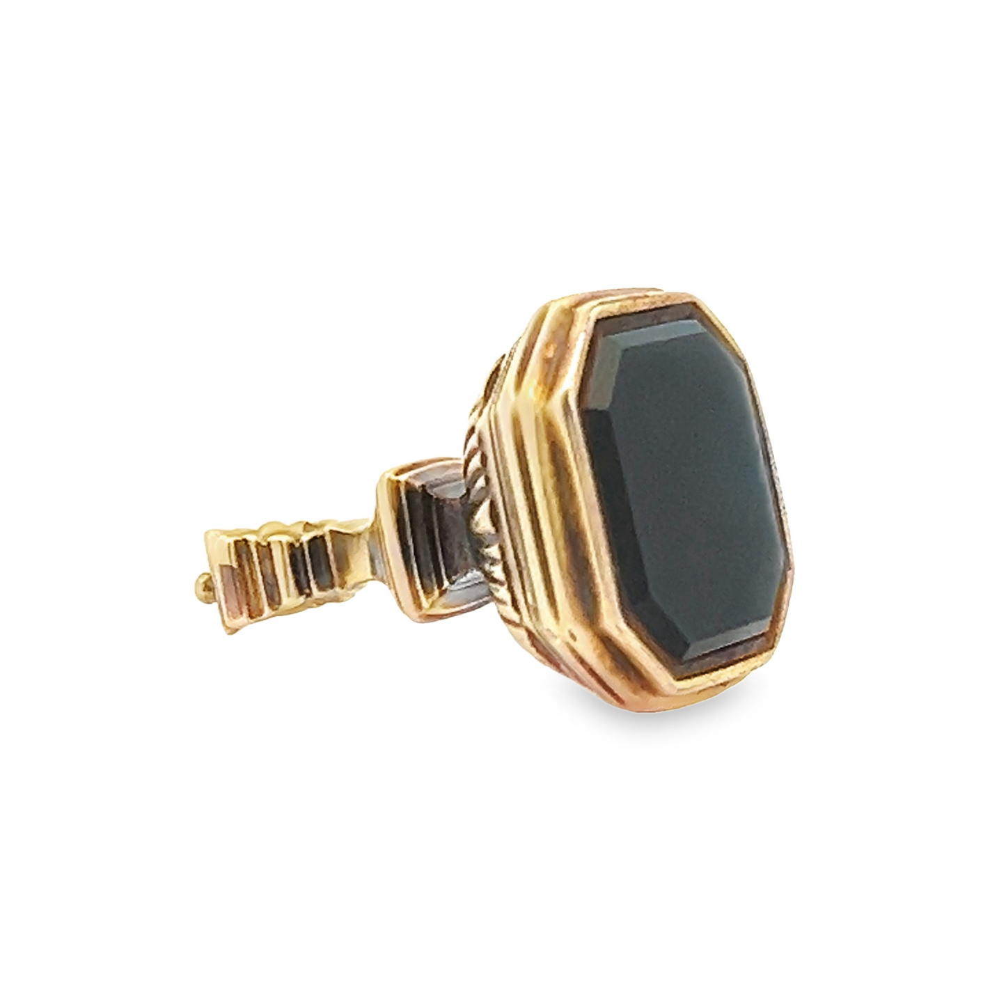 Antique Georgian Bloodstone 15ct Gold Fob / Pendant. English Circa 1830