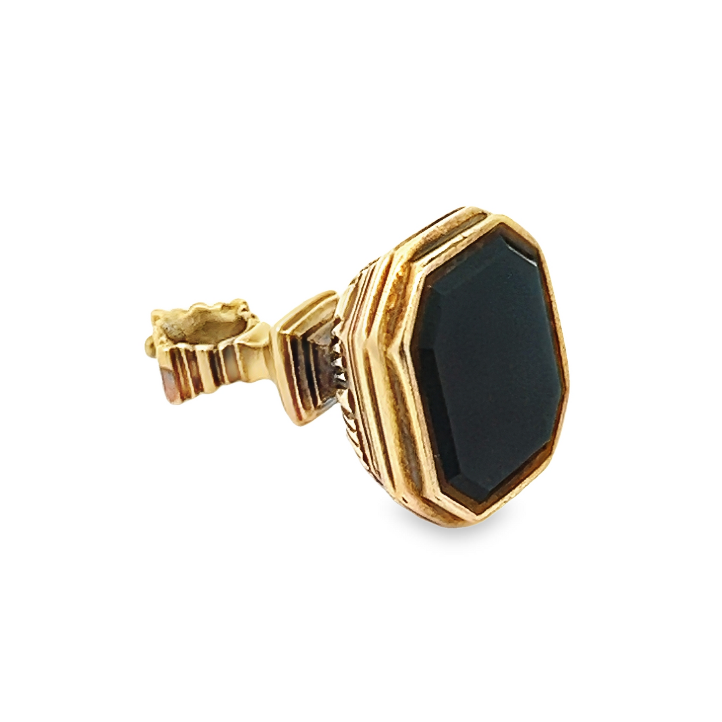 Antique Georgian Bloodstone 15ct Gold Fob / Pendant. English Circa 1830
