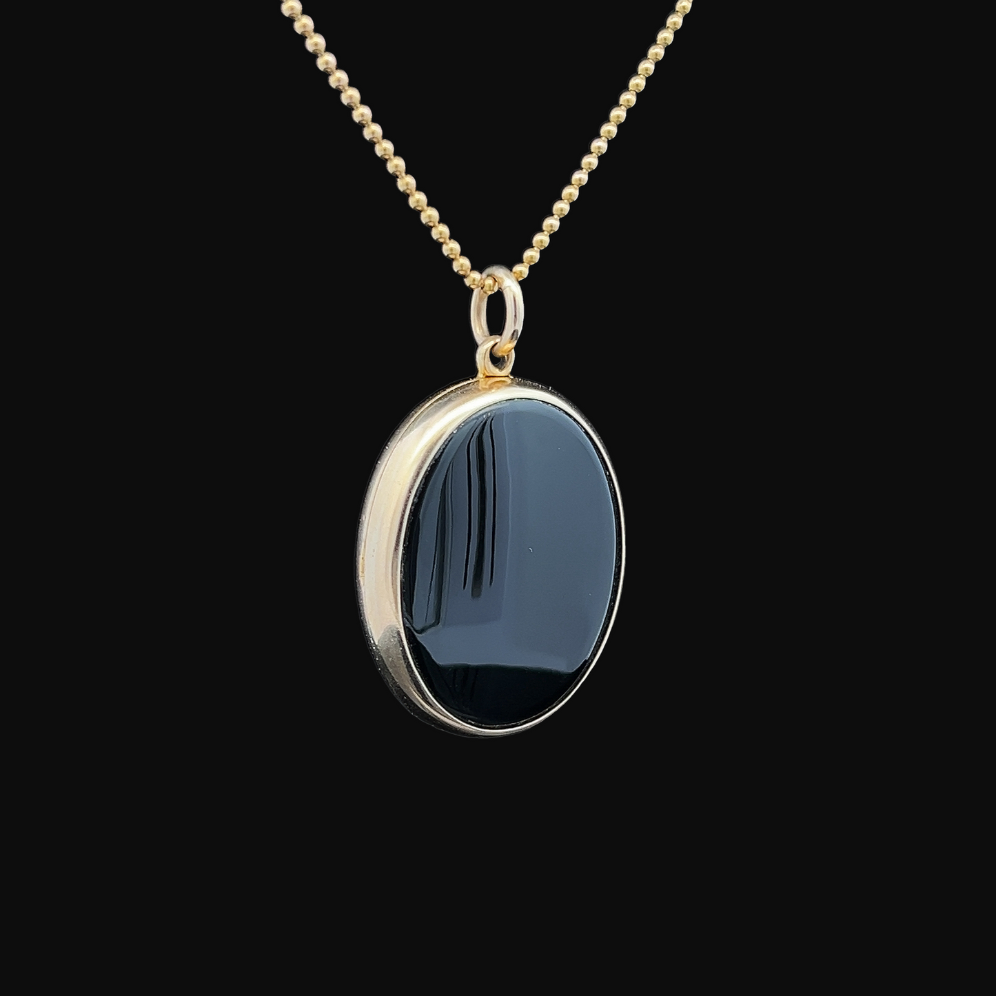 Antique Victorian Vauxhall Glass 15ct Gold Mourning Locket