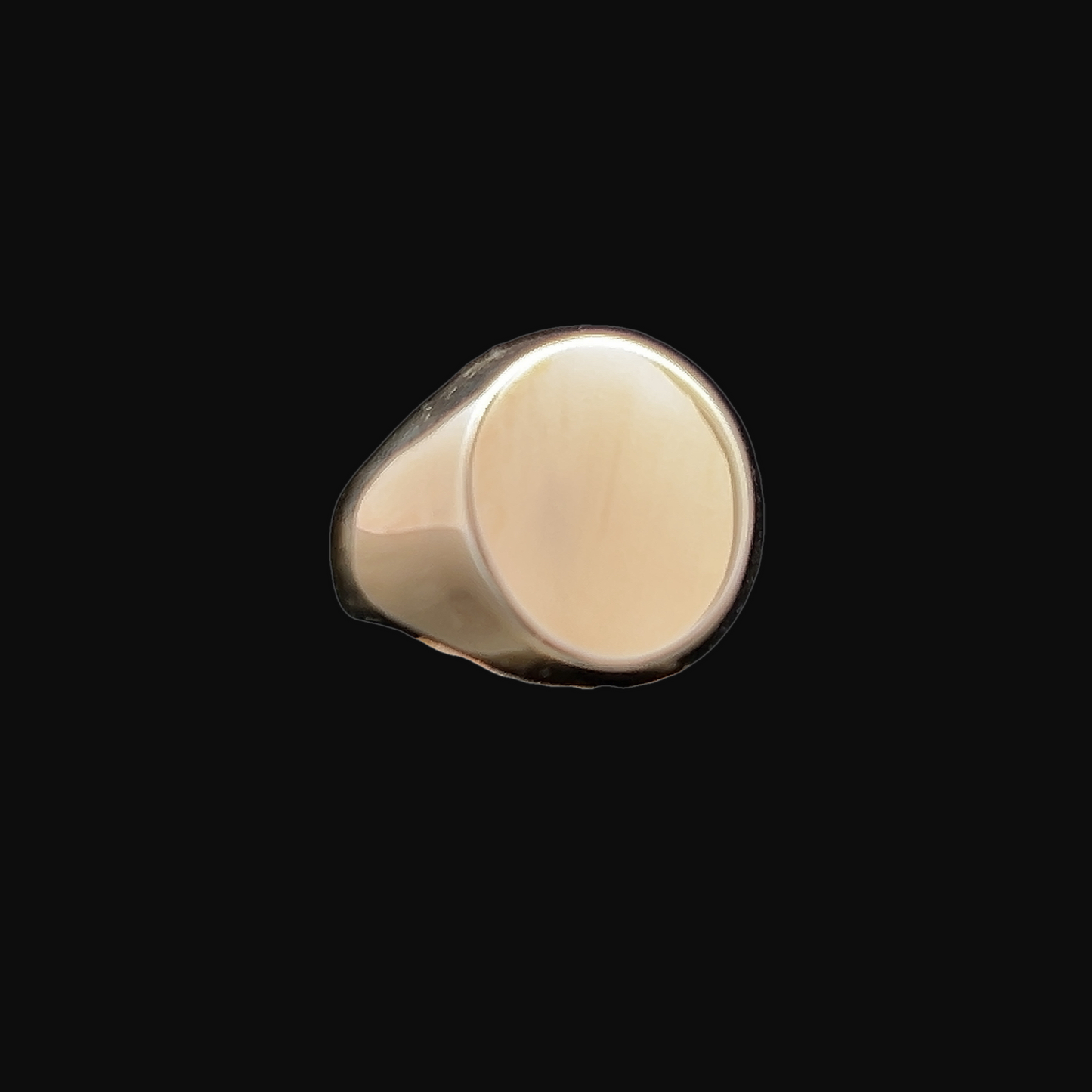 Vintage 9ct Gold Plain Oval Signet Ring