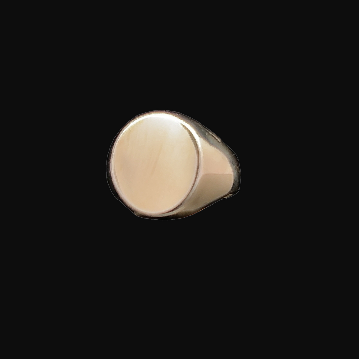 Vintage 9ct Gold Plain Oval Signet Ring