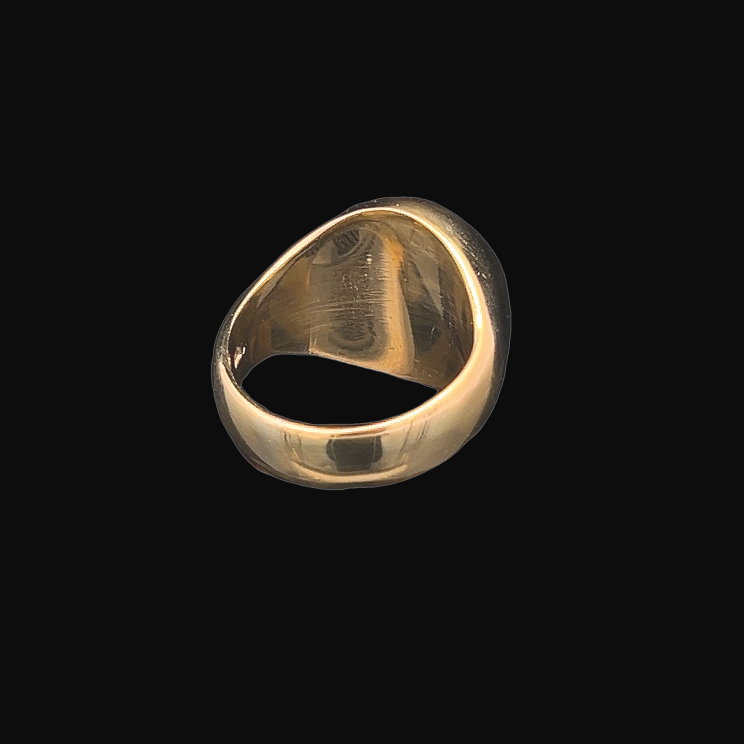 Vintage 9ct Gold Plain Oval Signet Ring