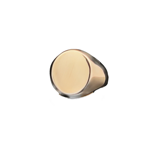 Vintage 9ct Gold Plain Oval Signet Ring