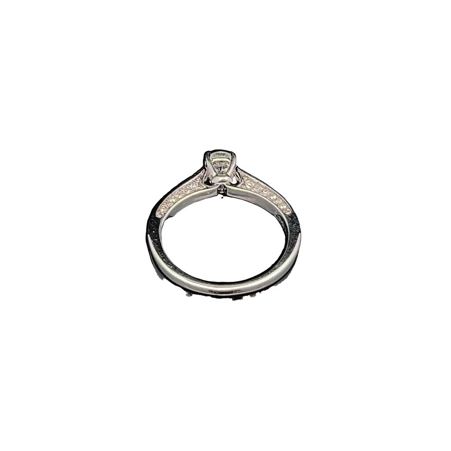 Certificated Solitaire Natural Diamond 18ct White Gold Engagement Ring