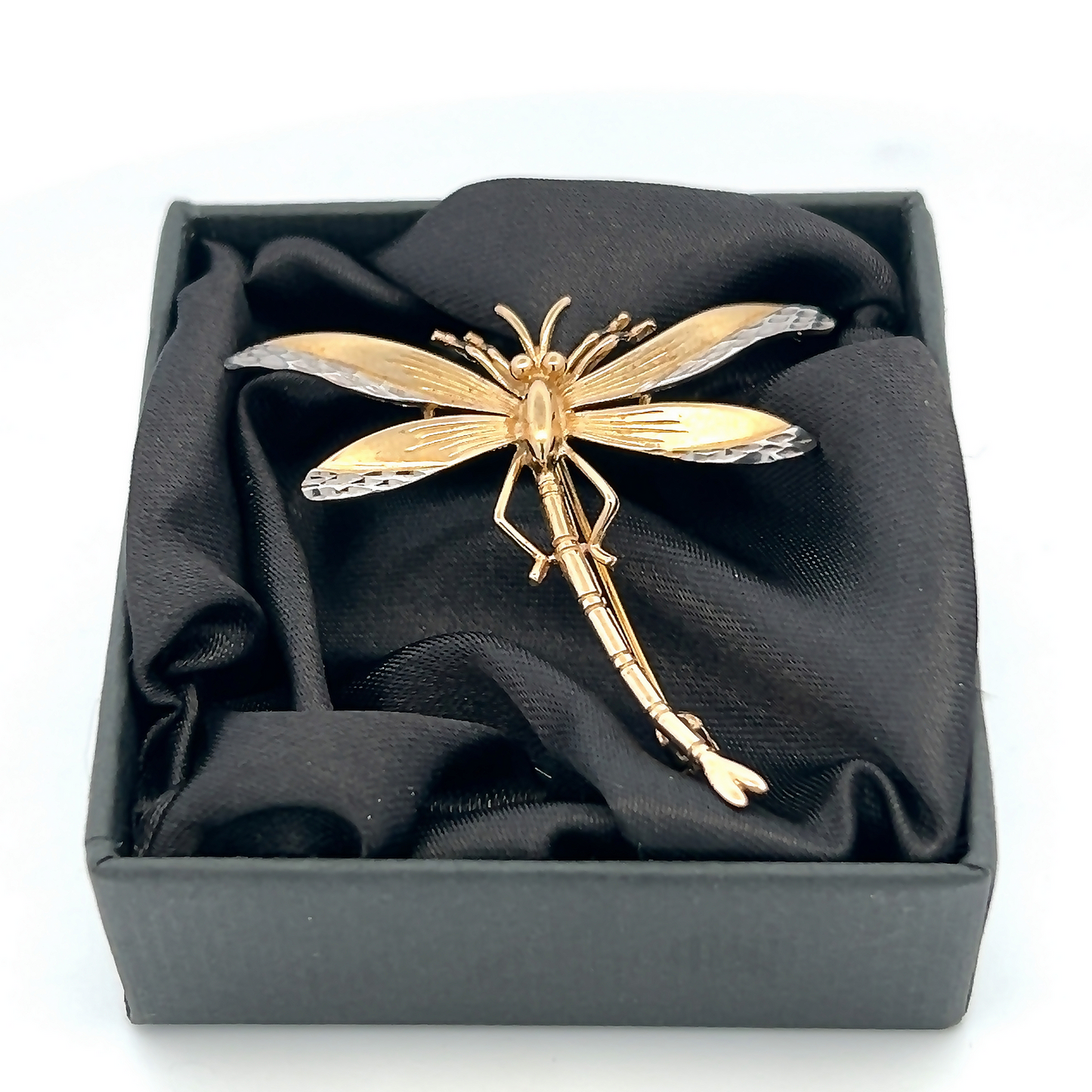 Vintage Victorian Style 9ct Gold Dragonfly Brooch