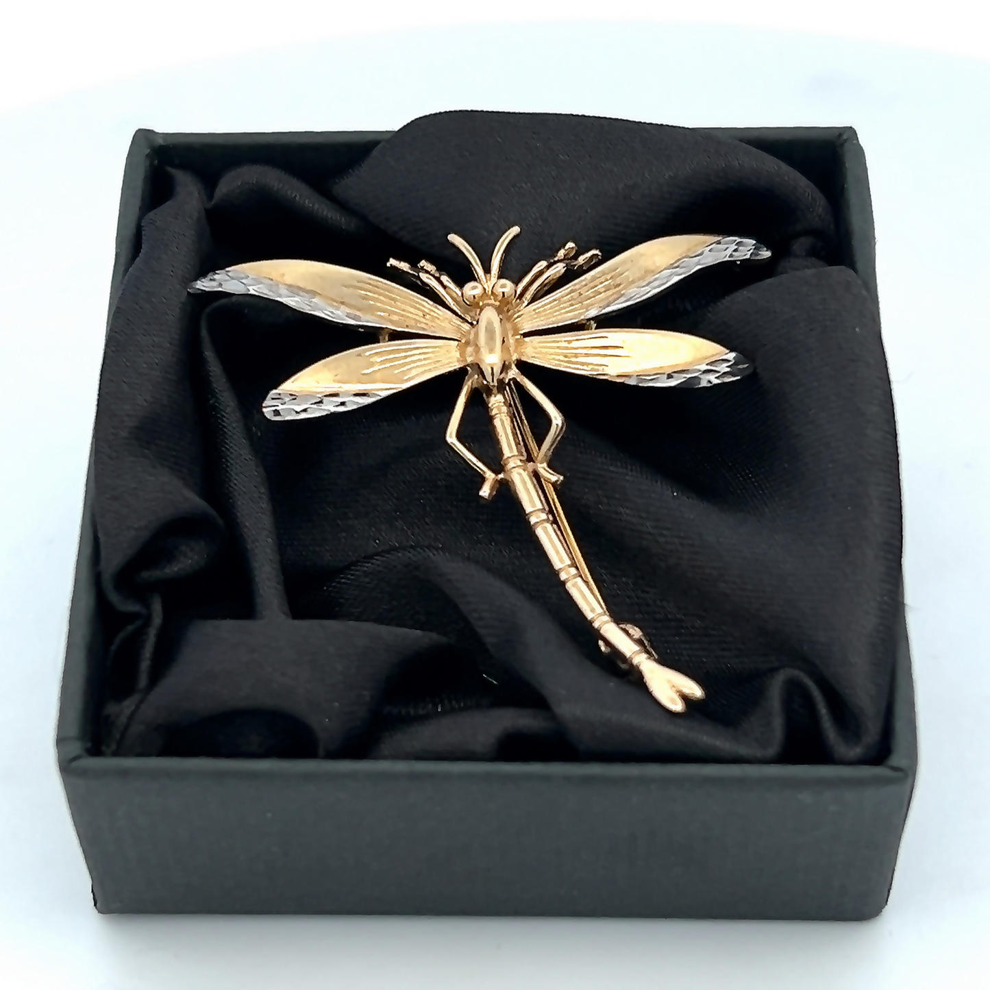 Vintage Victorian Style 9ct Gold Dragonfly Brooch