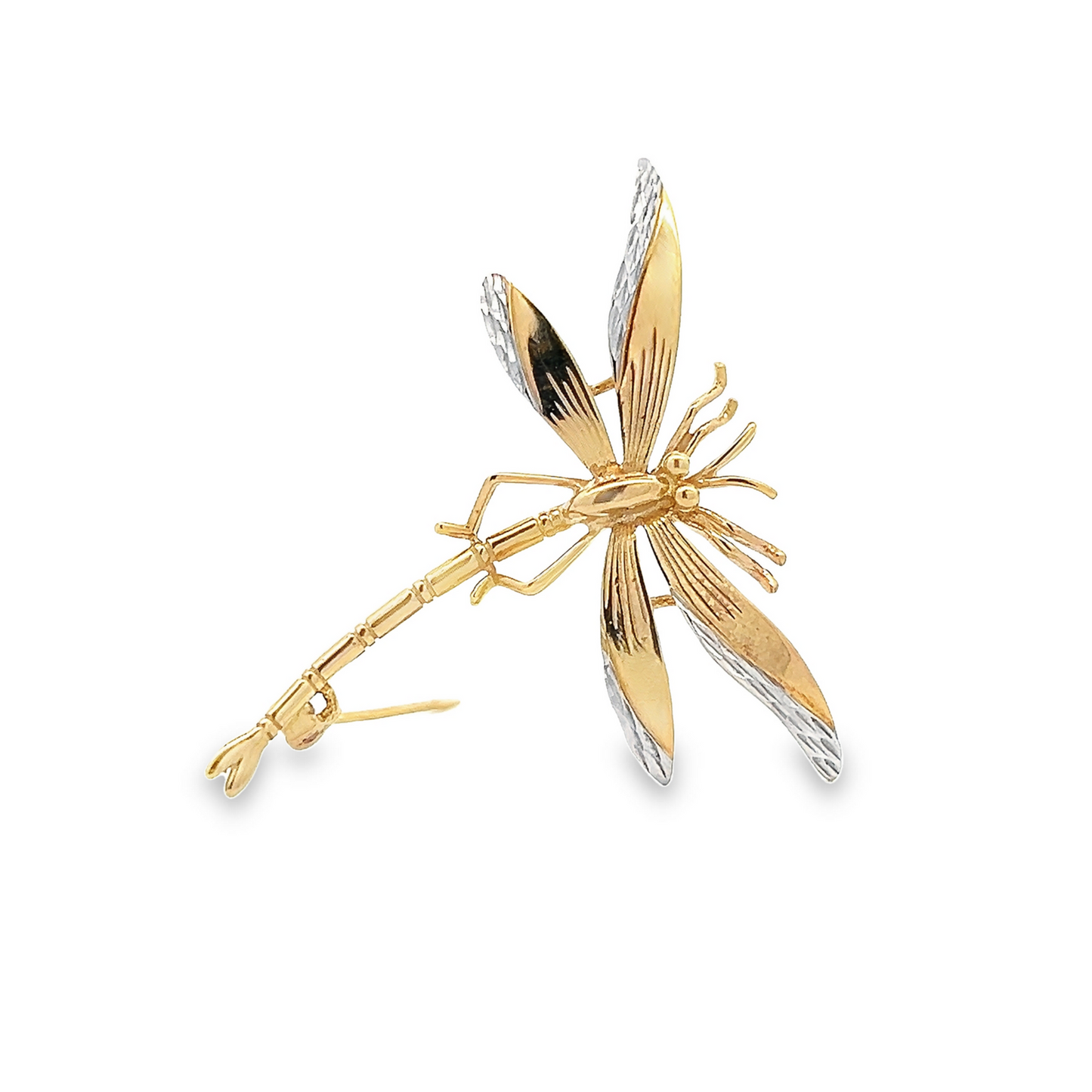 Vintage Victorian Style 9ct Gold Dragonfly Brooch