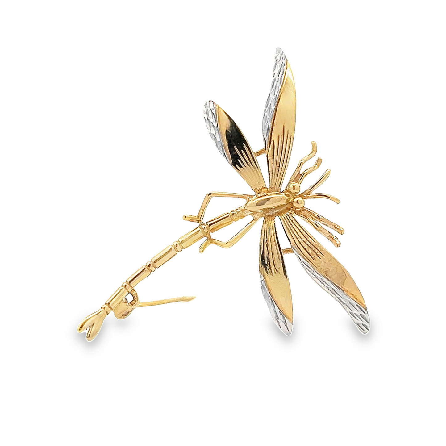 Vintage Victorian Style 9ct Gold Dragonfly Brooch
