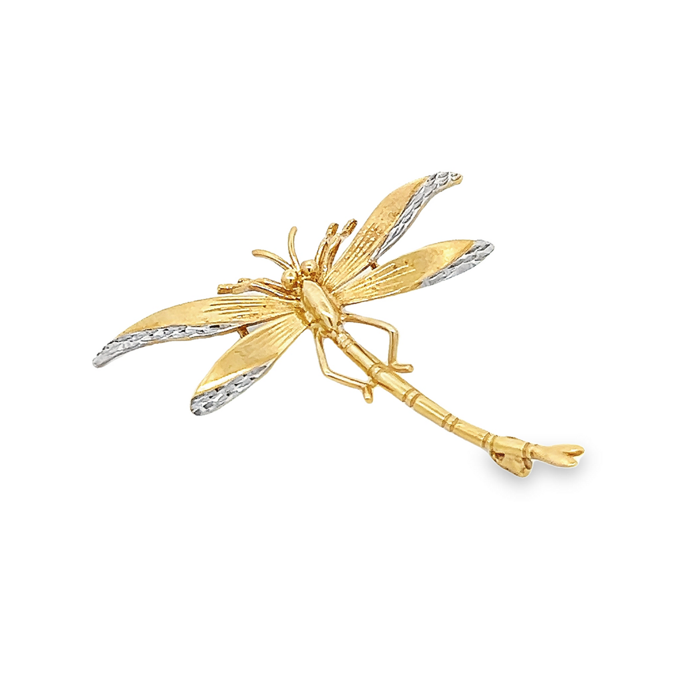 Vintage Victorian Style 9ct Gold Dragonfly Brooch