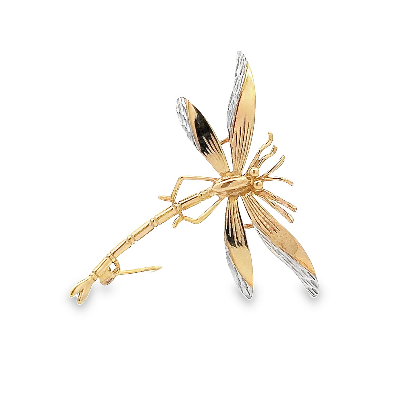 Vintage Victorian Style 9ct Gold Dragonfly Brooch