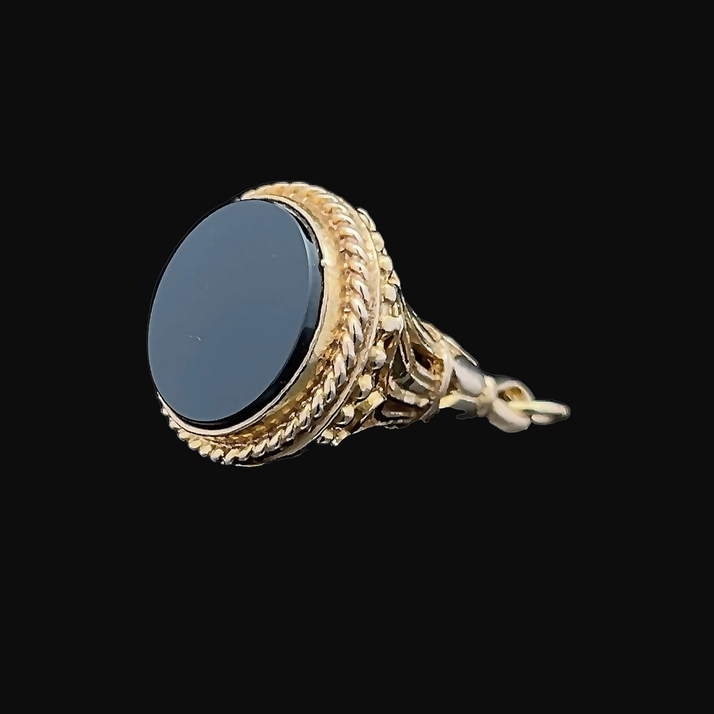 Vintage Georgian Style Onyx 9ct Gold Fob/Pendant